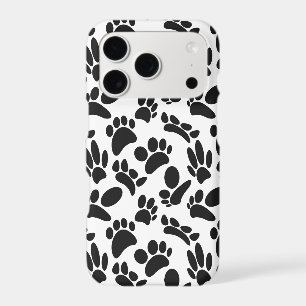 Black And White Abstract Art Dog Paw Print