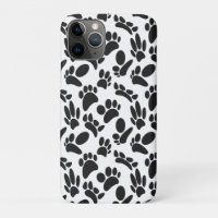 Black And White Abstract Art Dog Paw Print