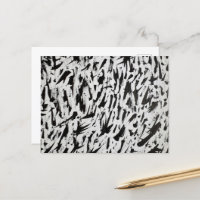 Black and White Abstract Brushstrokes Art