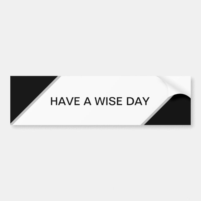 Black and white abstract bumper sticker (Front)