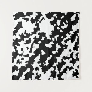 Black And White Abstract Camouflage Pattern Tapestry
