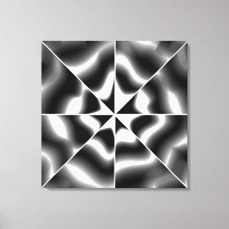 Black and white abstract canvas print