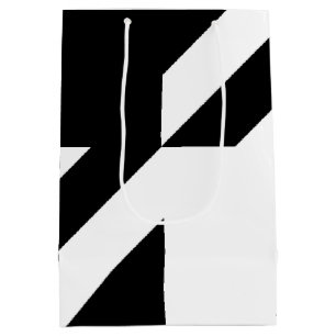 Black and White Abstract Design Medium Gift Bag