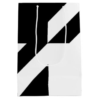 Black and White Abstract Design Medium Gift Bag
