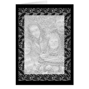 Black And White Abstract Design Photo Card