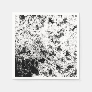 Black and White Abstract Dirt "Clouds" Formation Napkin