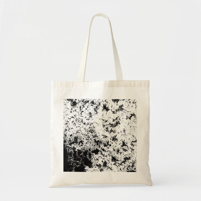 Black and White Abstract Dirt "Clouds" Formation Tote Bag (Front)