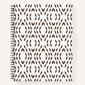 Black and White Abstract Dot Pattern Notebook