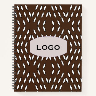 Black and White Abstract Dot Pattern Personalised Notebook