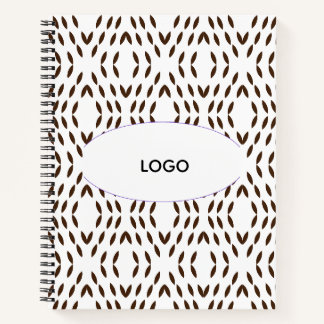 Black and White Abstract Dot Pattern Personalised Notebook