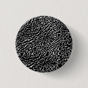 Black and White Abstract Elephant Print 3 Cm Round Badge