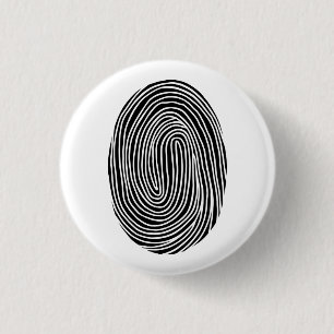 Black and white abstract fingerprint. Modern lines 3 Cm Round Badge