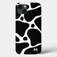 Black and white abstract giraffe pattern