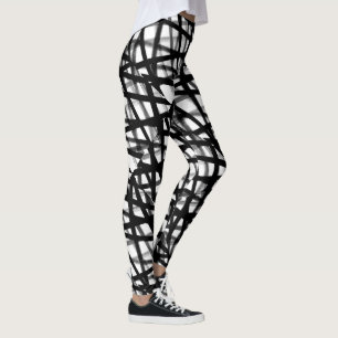 Black and White Abstract Leggings