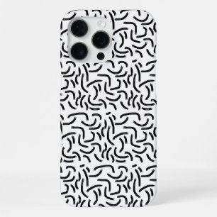 Black and White Abstract Lines iPhone 16 Pro Max Case