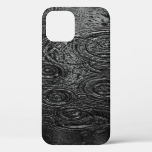 BLACK AND WHITE ABSTRACT PAINTING iPhone 12 CASE