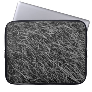 Black and white abstract painting laptop sleeve