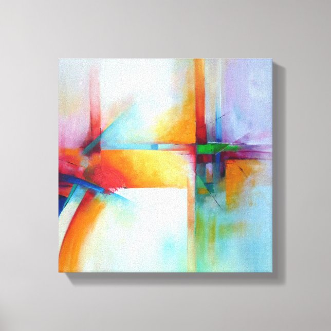 Black And White Abstract Painting Modern Artwork Canvas Print (Front)