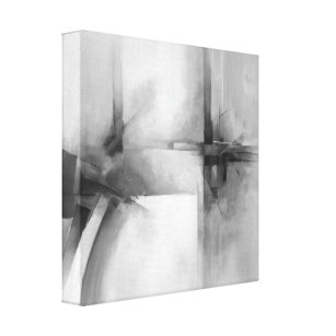 Black And White Abstract Painting Modern Artwork Canvas Print