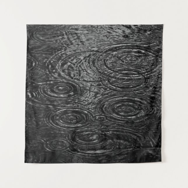 BLACK AND WHITE ABSTRACT PAINTING TAPESTRY (Front)