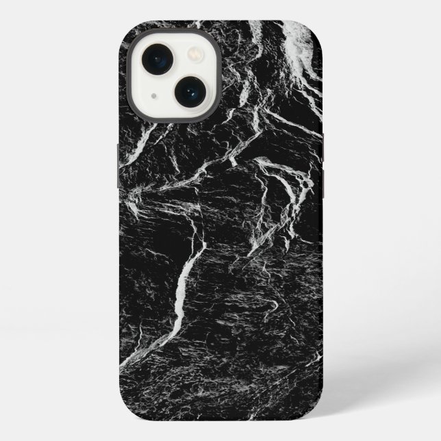 Black and White Abstract Pattern iPhone Case (Back)