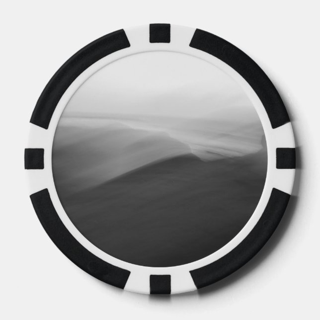 Black and white abstract photo poker token (Front)