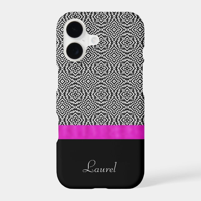 Black and White Abstract Pink iPhone 5 Case (Back)