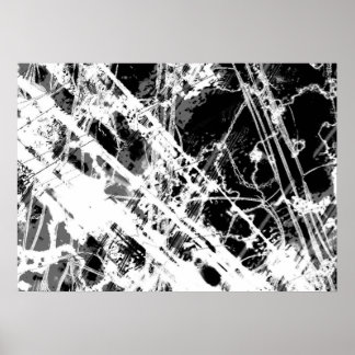 Black And White Abstract Poster