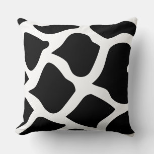 BLACK AND WHITE abstract print Cushion