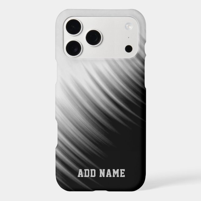 Black and White Abstract Striped Pattern (Back)