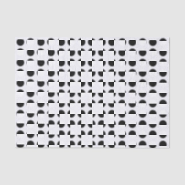 Black and White Abstract Tissue Paper (Front)