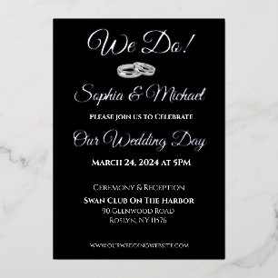 Black and White Affair-We Do!  Wedding