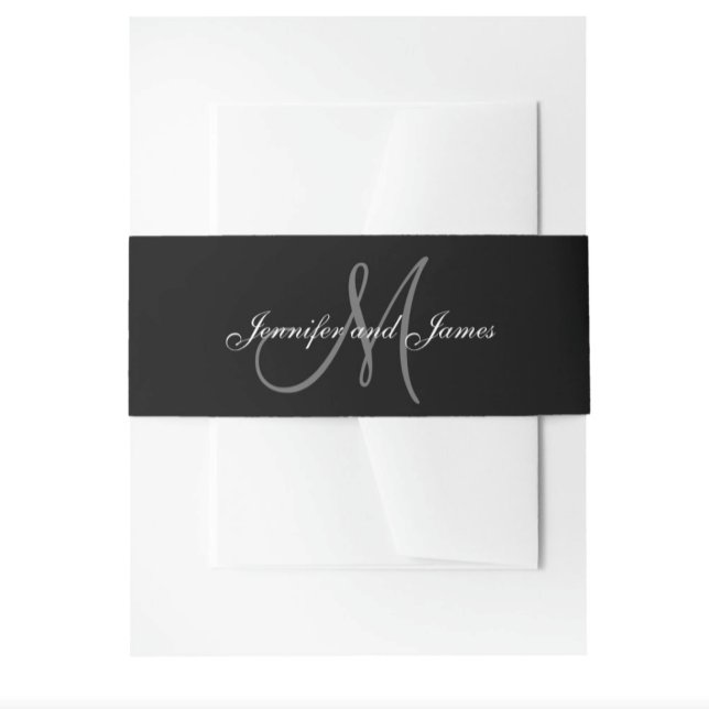 Black and White Affair | Wedding Belly Band Invitation Belly Band (Creator Uploaded)