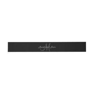 Black and White Affair Wedding Belly Band Invitation Belly Band