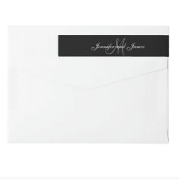 Black and White Affair | Wedding Wraparound Label