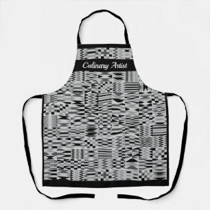 Black and White African Kente All-Over Print Apron