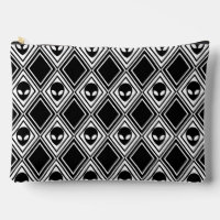 Black and White Alien Argyle Pattern