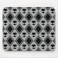 Black and White Alien Argyle Pattern