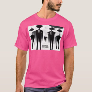 Black And White Alien G-Men T-Shirt