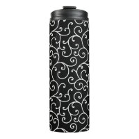 Black and White allover seamless scroll designpatt