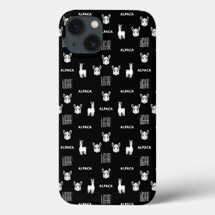 Black and White Alpaca iPhone 13 Cases by Wighar