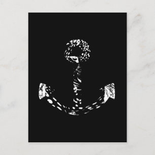 Black and white Anchor Fine Art Postcard
