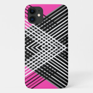 Black and white and grey intertwined stripes on a  Case-Mate iPhone case