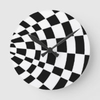 Black and White Angled Chequerboard