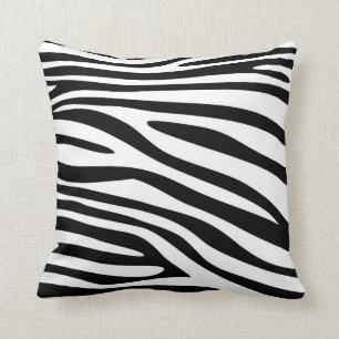 Black and White Animal print skin of Zebra Cushion