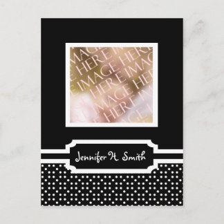 Black And White Announcement Card Template