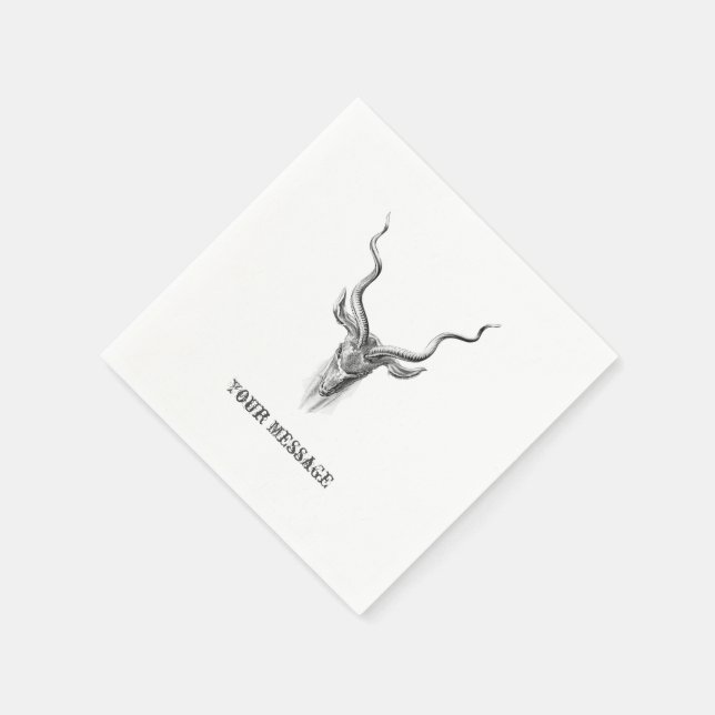 Black and White antelope Horn Napkin (Corner)