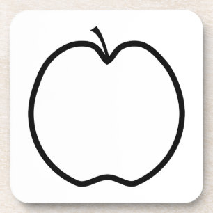 Black and White Apple. Coaster