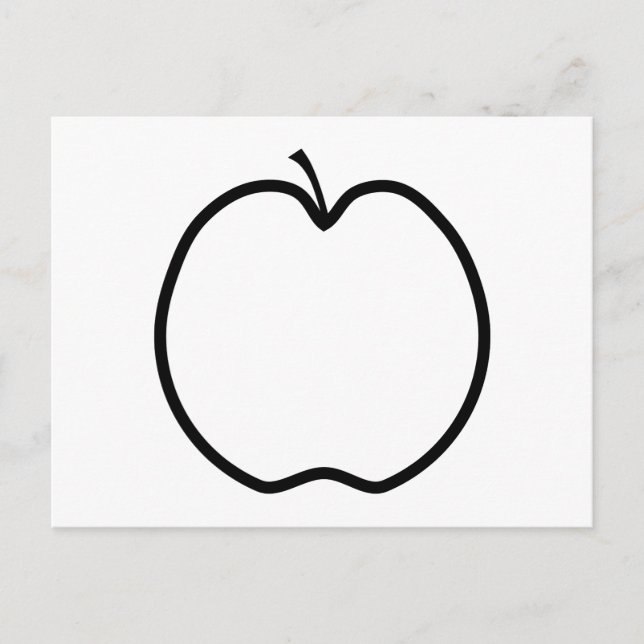 Black and White Apple. Postcard (Front)