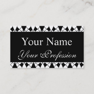 Black and White Appointment Reminder Business Card